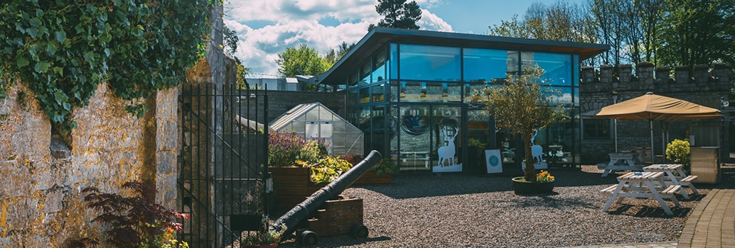 A view from the front of the Castle Cafe.