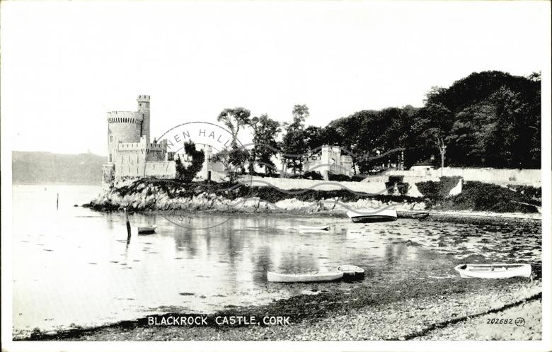 Old postcard of Blackrock Castle (picture from the road near Blackroak Village)